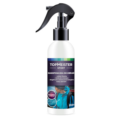 Impregnat do zabezpieczania ubrań sportowych nanopowłoka 250 ml - TopMeister Sport